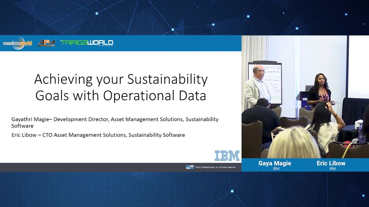Achieving your Sustainability Goals with Operational Data