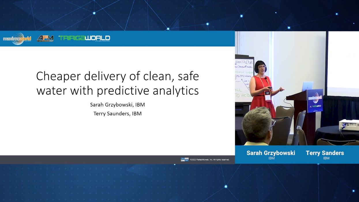 Cheaper Delivery of Safe, Clean Water with Predictive Analytics