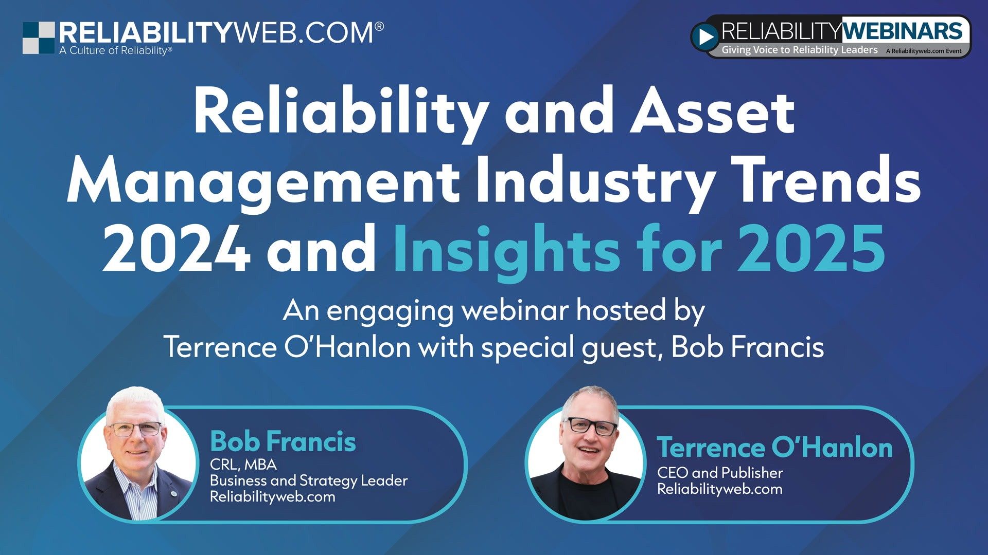 Reliability and Asset Management Industry Trends 2024 and Insights for 2025