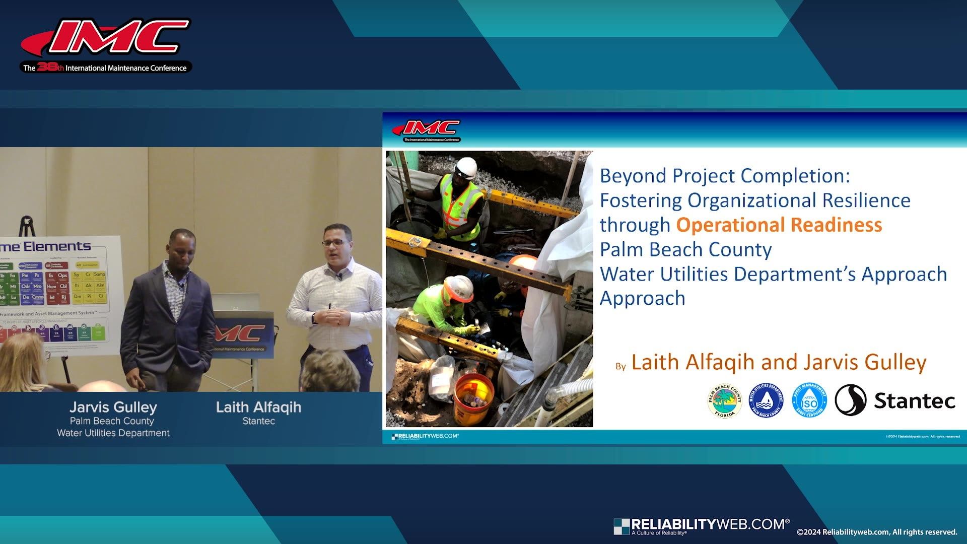 Beyond Project Completion: Fostering Organizational Resilience through Operational Readiness Palm Beach County Water Utilities Department Approach
