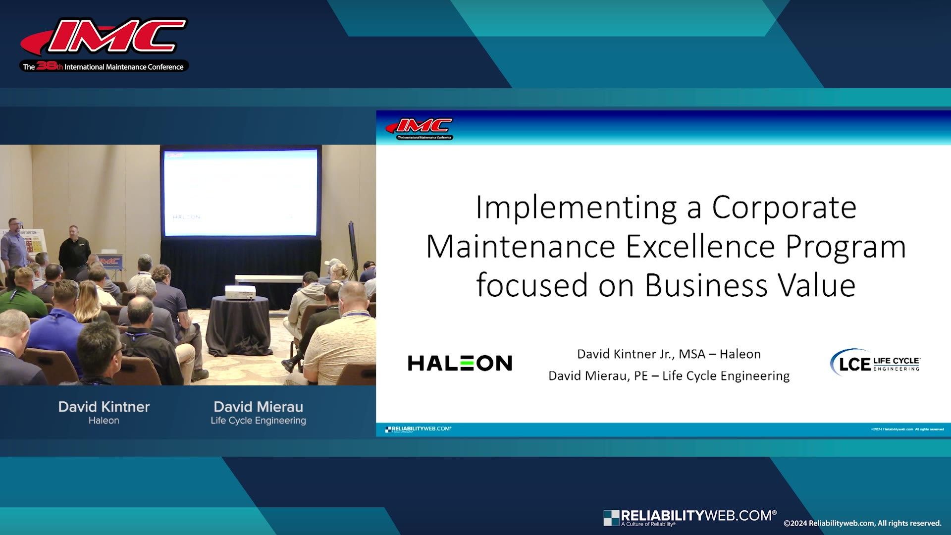 Implementing a Corporate Maintenance Excellence Program