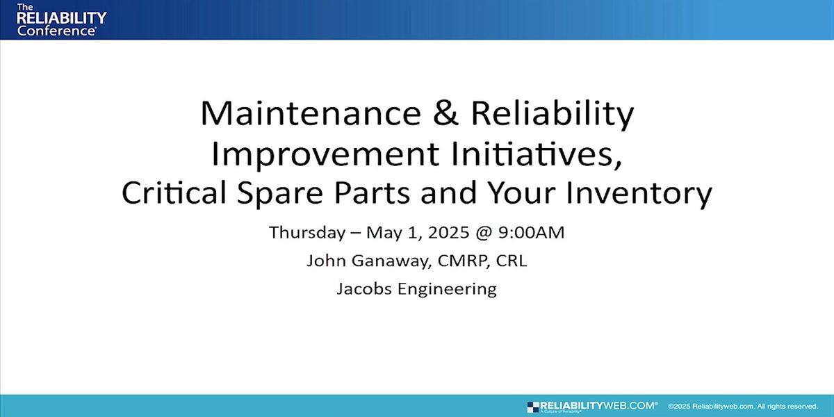 Reliabilityweb Inventory health: A guide to a healthy storeroom.