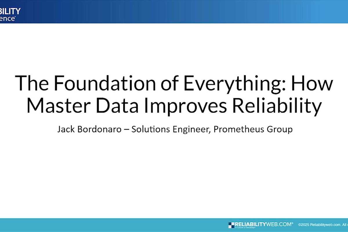 Total Reliability Database Reliabilityweb - Reliability TV