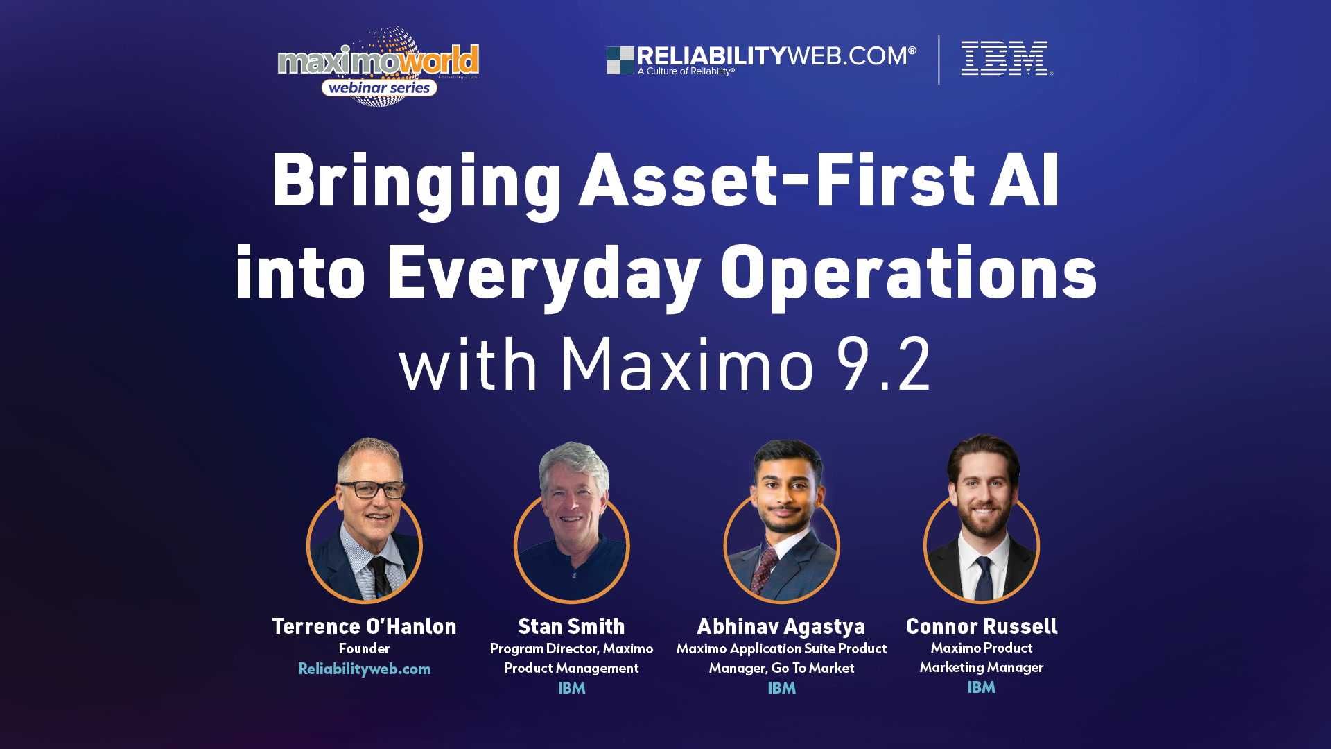 Virtual Event: Bringing Asset-First AI into Everyday Operations with Maximo