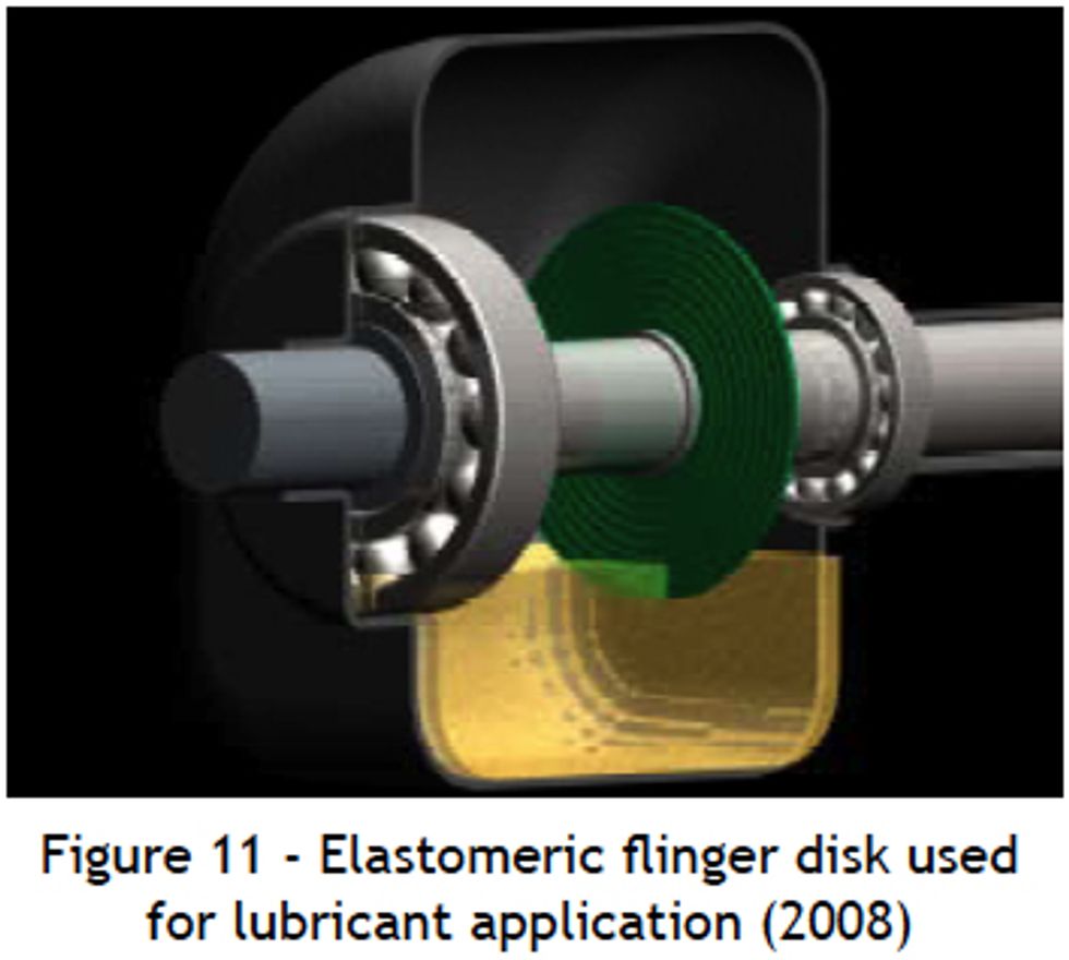 elastomeric flinger disk