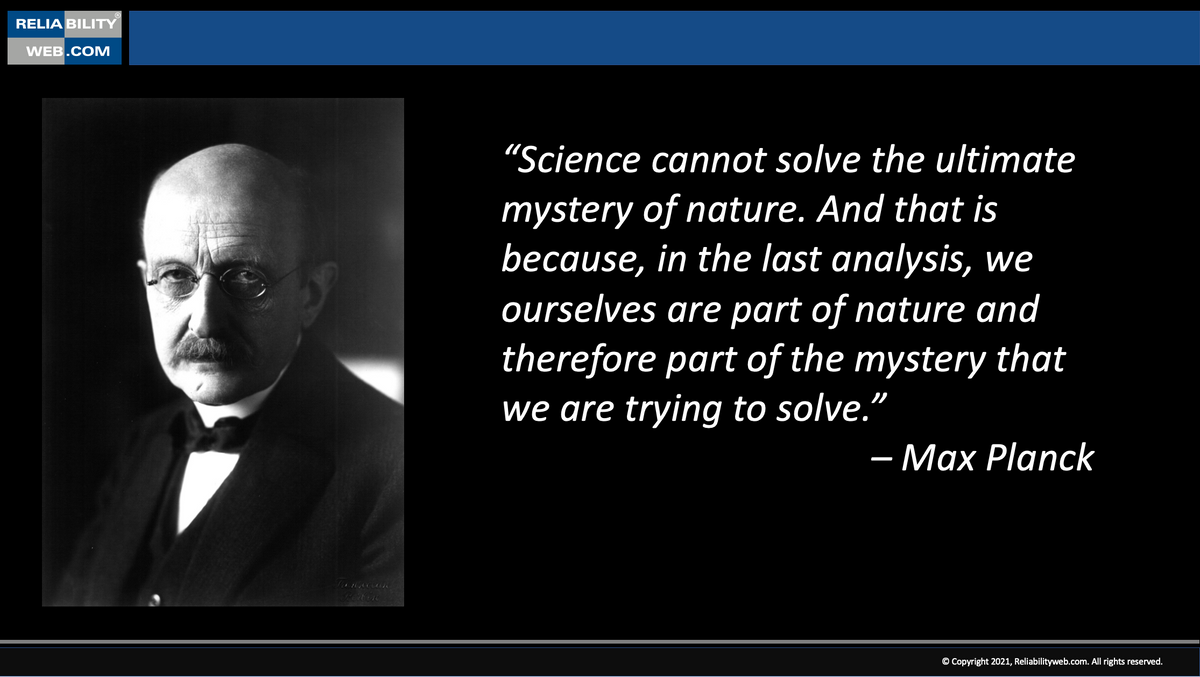 Max Planck on the nature of science