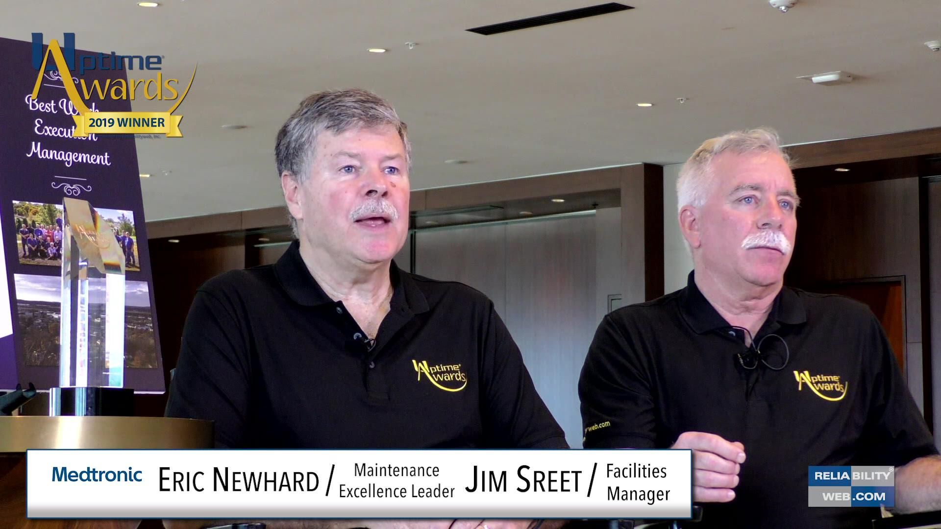 2019 Uptime Award Winner • Best Work Execution Management Program • Medtronic