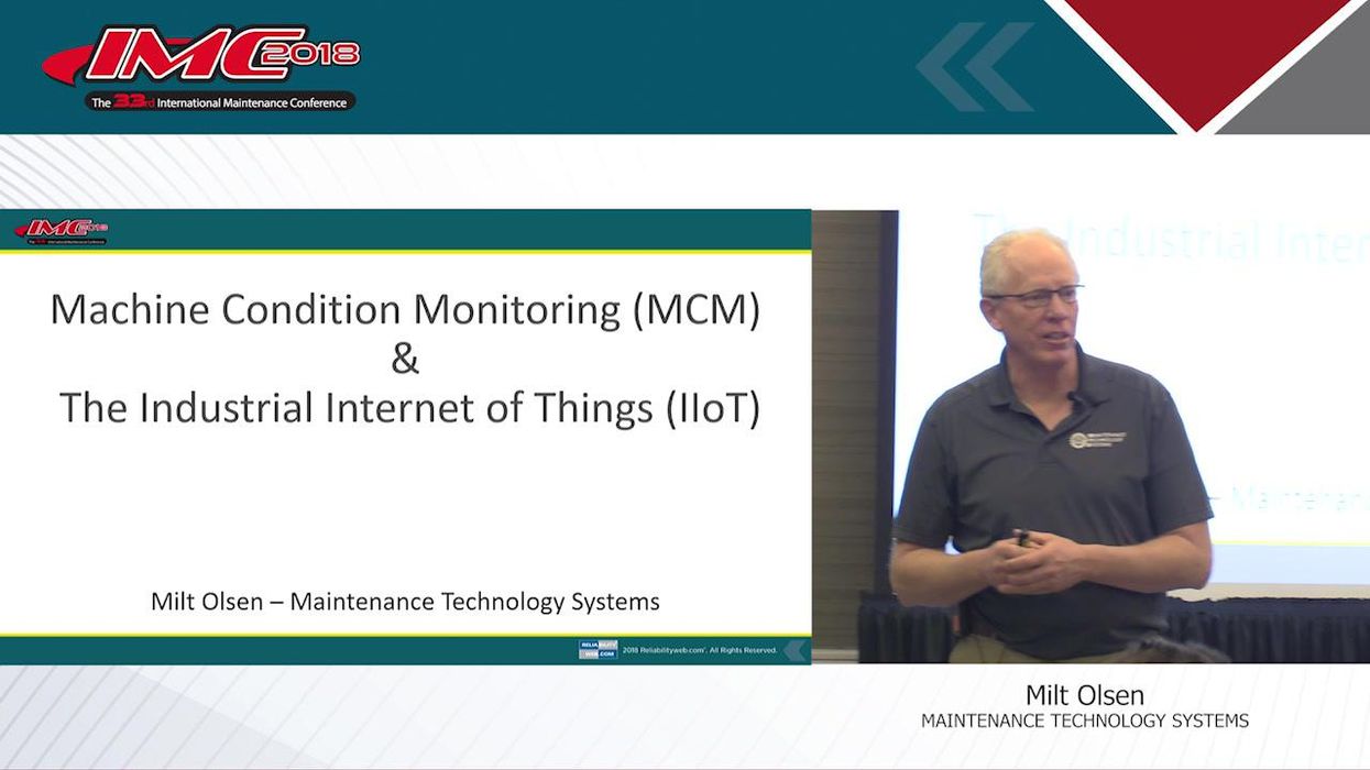 Machine Condition Monitoring and the Industrial Internet of Things