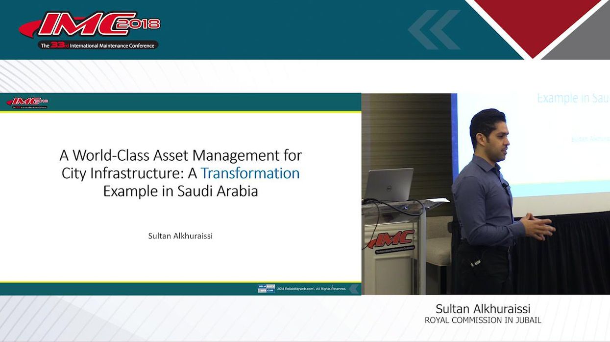 Asset Management for City Infrastructure: A Transformation Example in Saudi Arabia