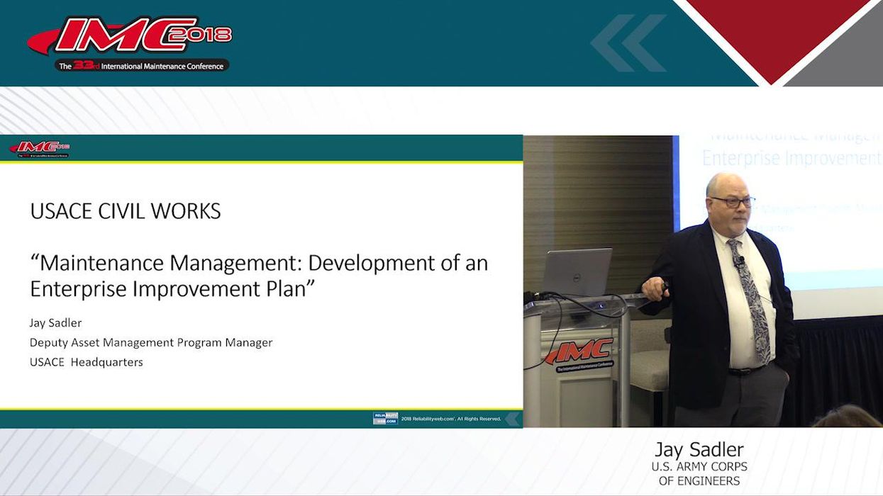 Maintenance Management Development of an Enterprise Improvement Plan