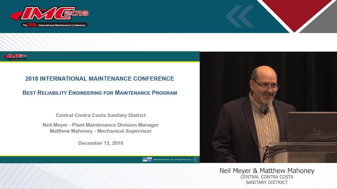 Uptime Award Winner • Best Reliability Engineering for Maintenance Program • Central San