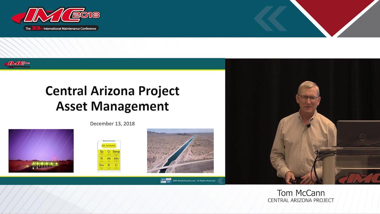 Uptime Award Winner • Best Asset Management Program • Central Arizona Project
