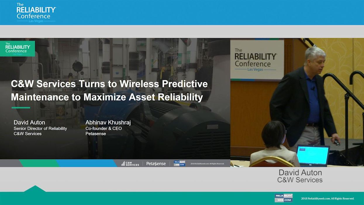 C&W Services Turns to Wireless Predictive Maintenance to Maximize Asset Reliability