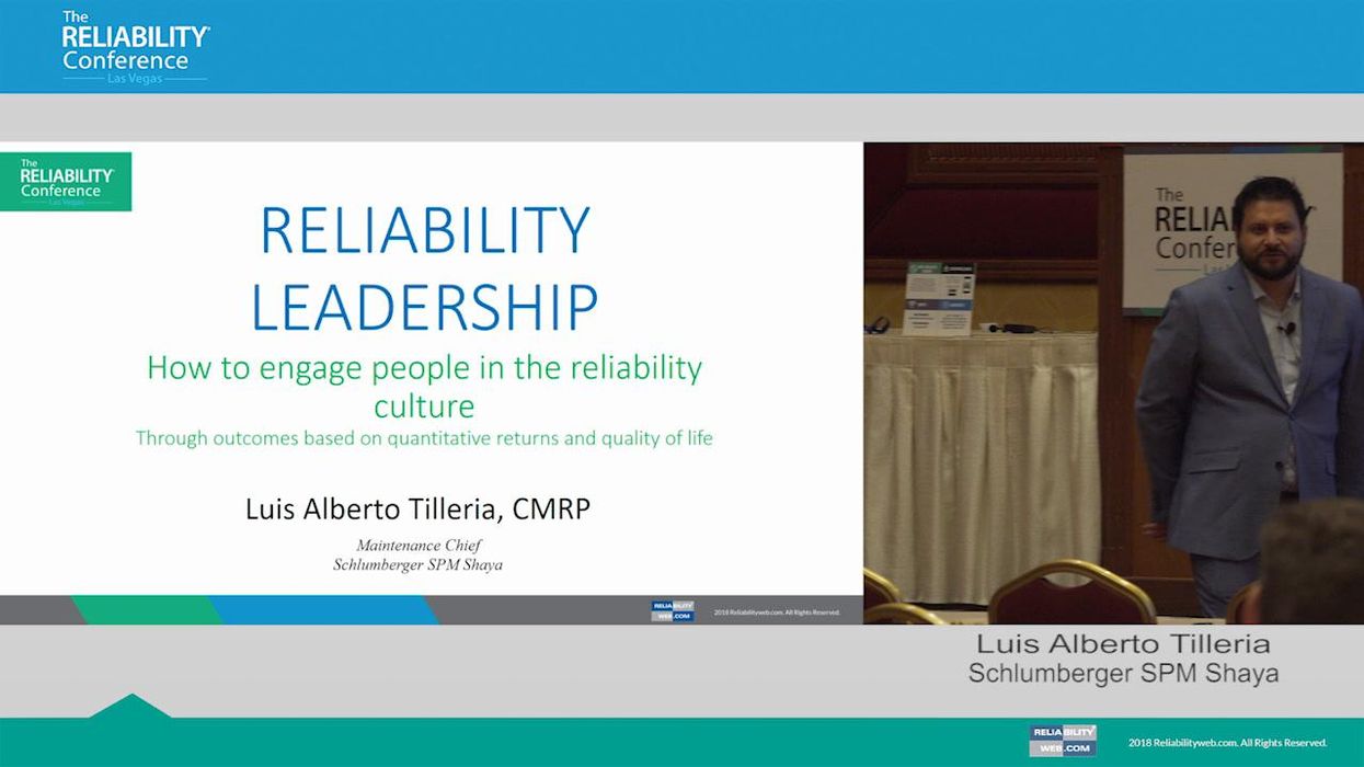 Reliability Leadership: How to Engage People in the Culture of Reliability