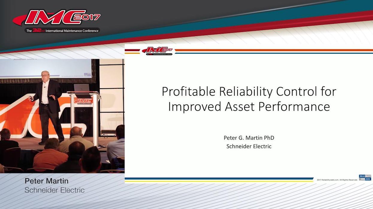 Profitable Reliability Control for Improved Asset Performance