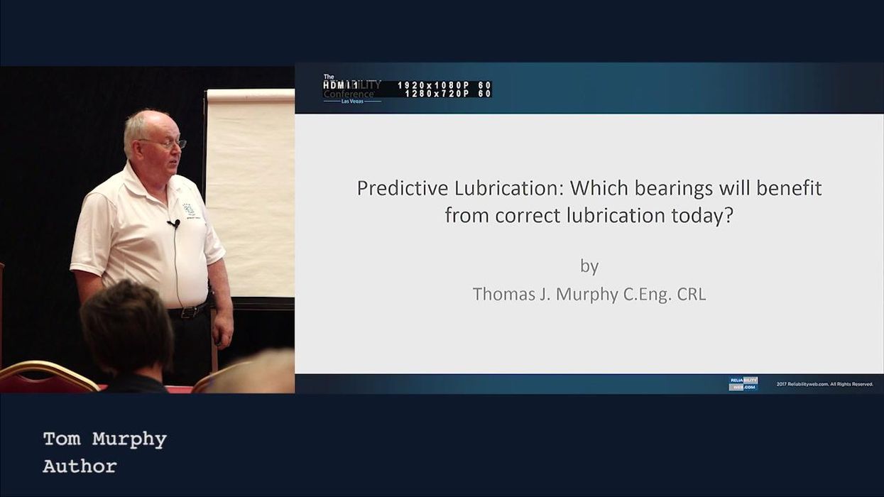 Predictive Lubrication: Which Bearings will Benefit from Correct Lubrication Today?