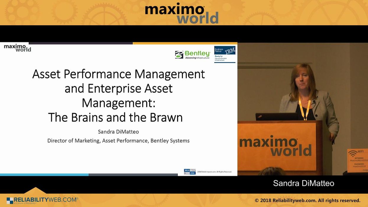 Asset Performance Management and Enterprise Asset Management: The Brains and the Brawn