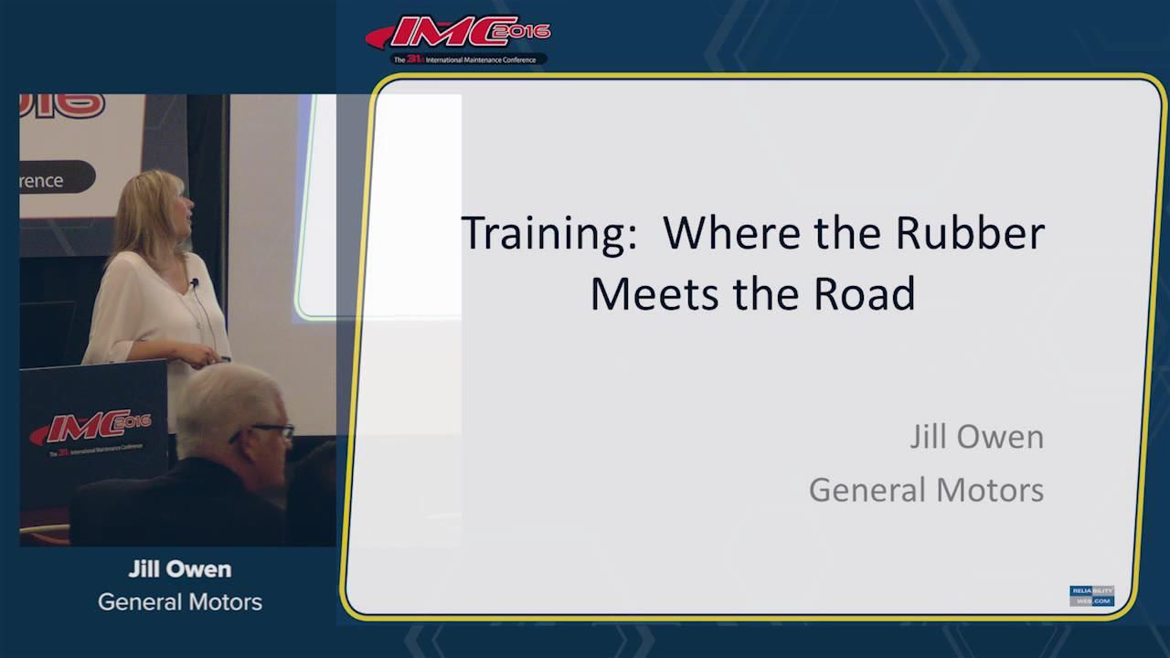 Training: Where the Rubber Meets the Road
