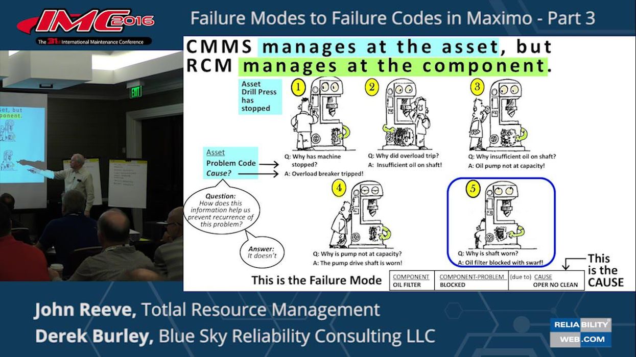 Failure Modes to Failure Codes in Maximo- Part 3