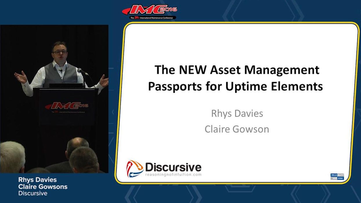 The NEW Asset Management Passports for Uptime Elements