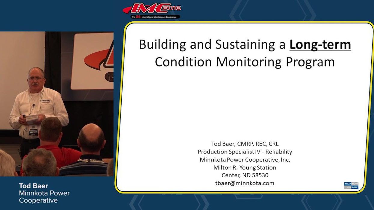 Building and Sustaining a Long-Term Condition Monitoring Program