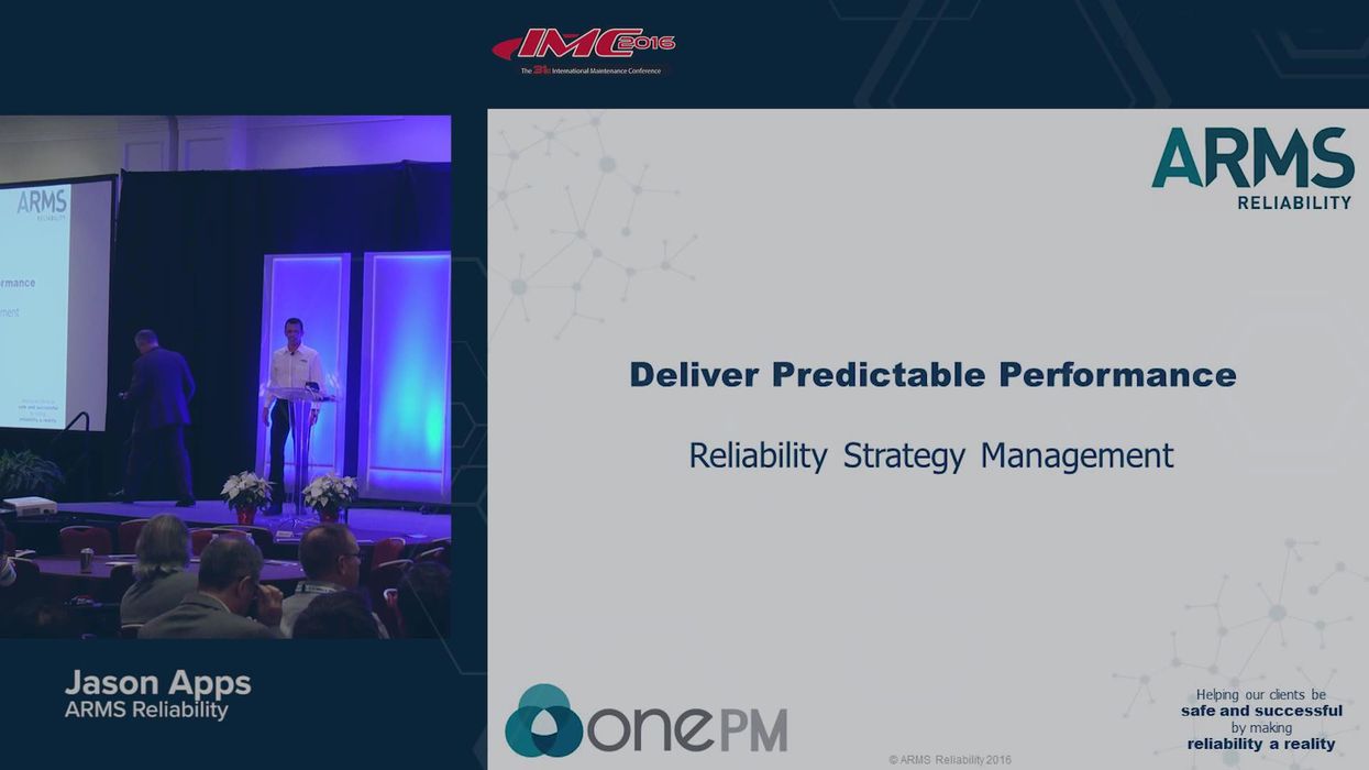 Reliability Strategy Management, Deliver Predictable Performance