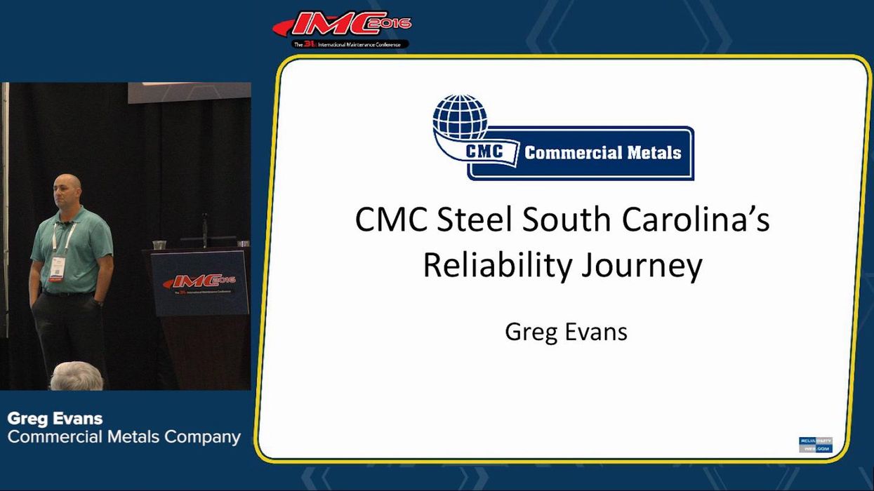 CMC Steel South Carolina’s Reliability Journey