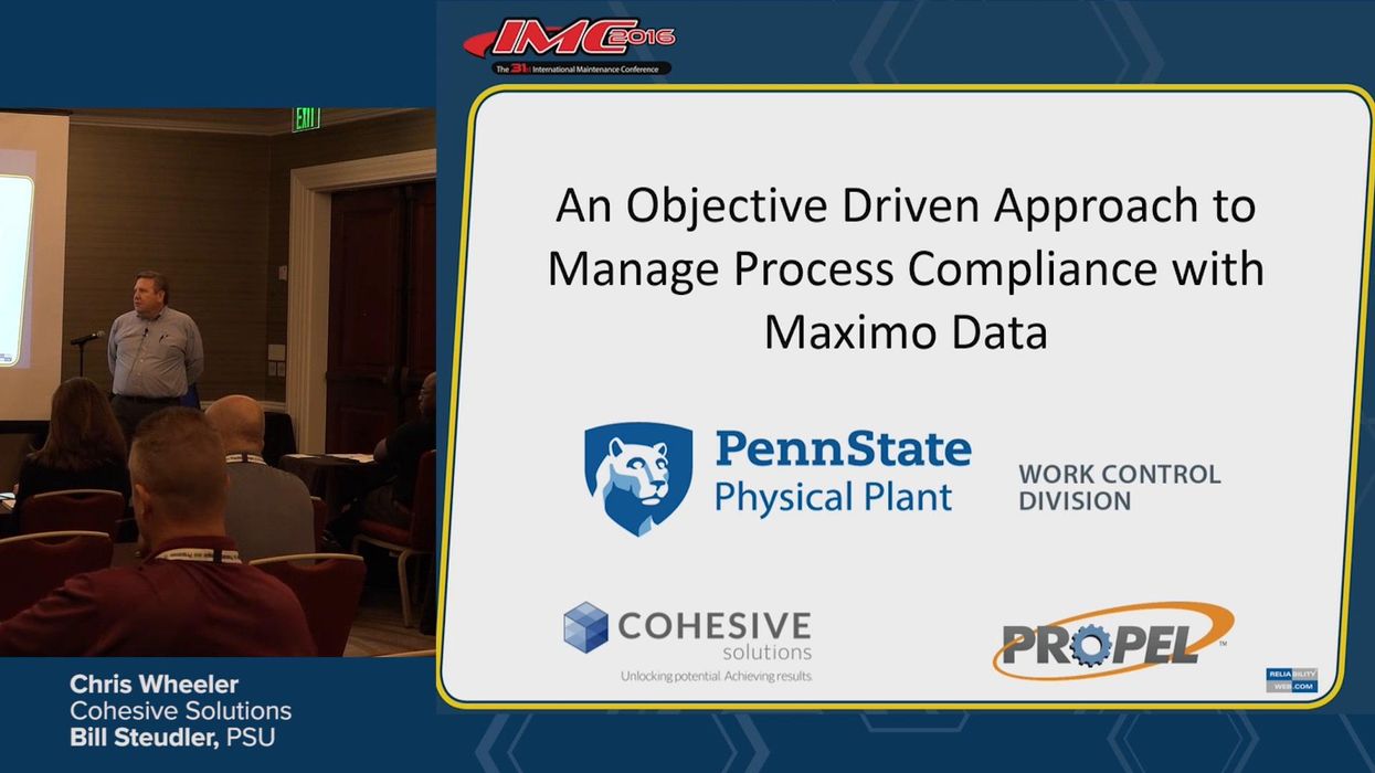 An Objective Driven Approach to Manage Process Compliance with Maximo Data