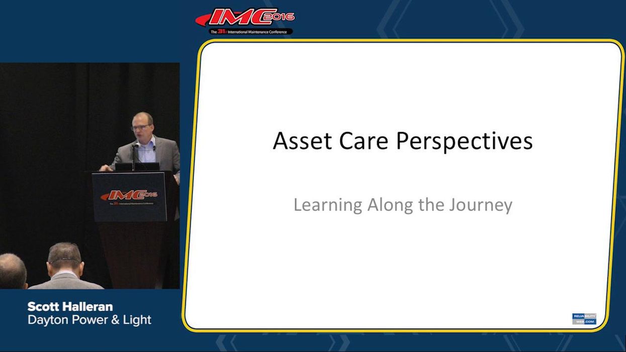 Asset Care Perspectives - Learning Along the Journey