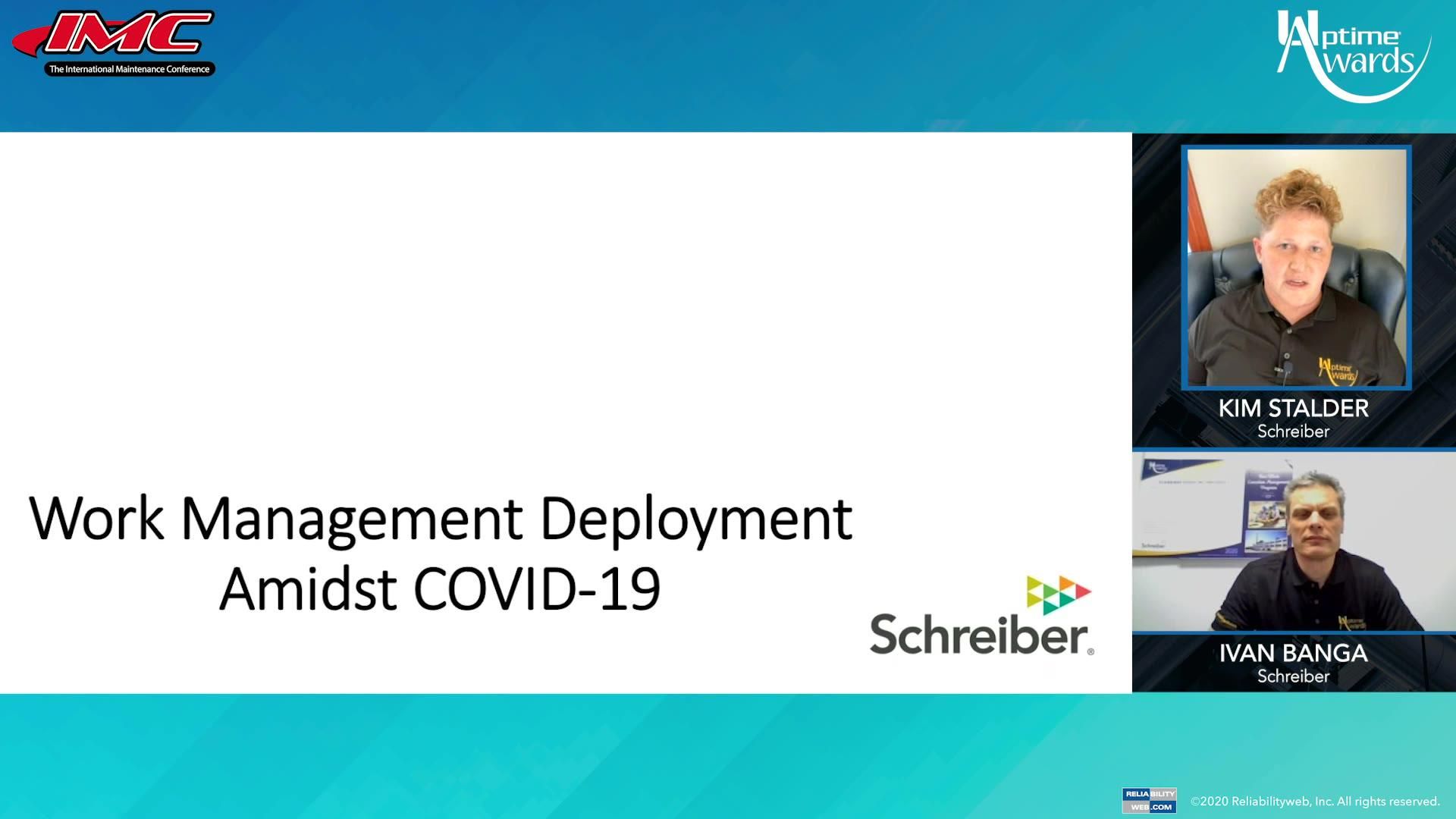 Uptime Award Winner - Best Work Execution Management: Schreiber Foods Incorporated 