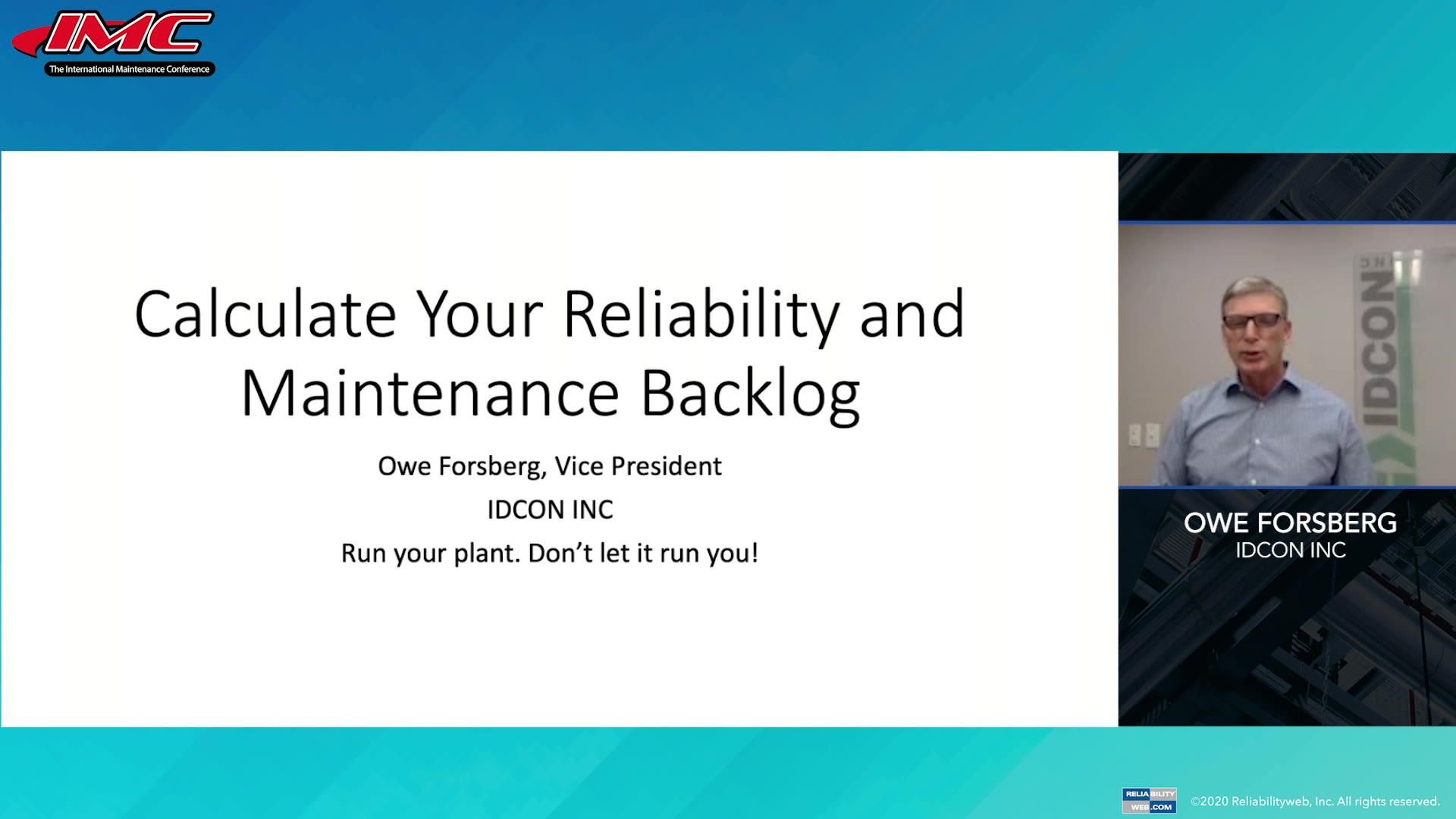 Calculate Your Reliability and Maintenance Backlog