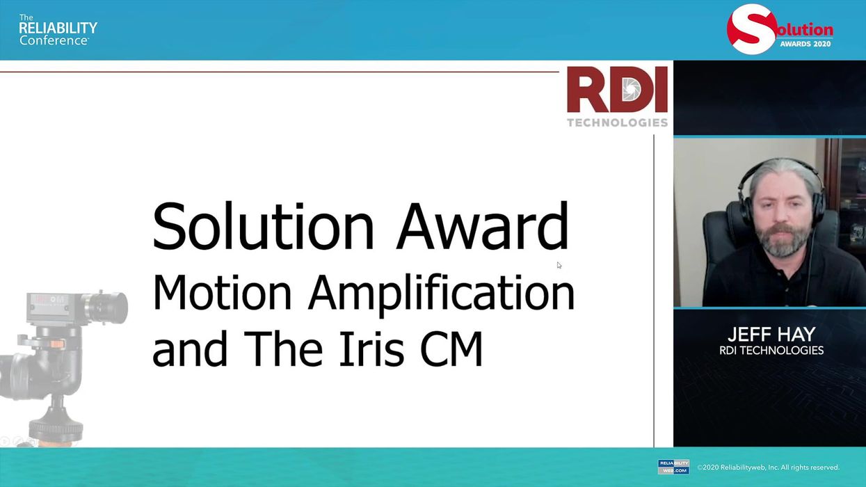 Solution Award Winner - Best Connected Asset Condition Management: RDI Technologies