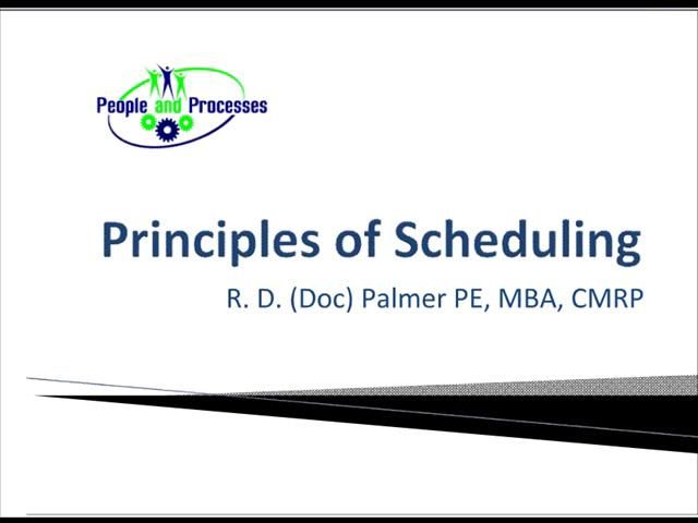 The Principles of Scheduling