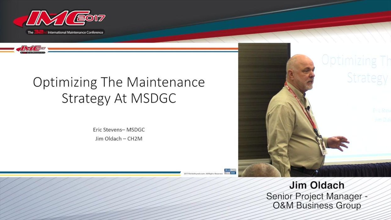 Optimizing the Maintenance Strategy at MSDGC