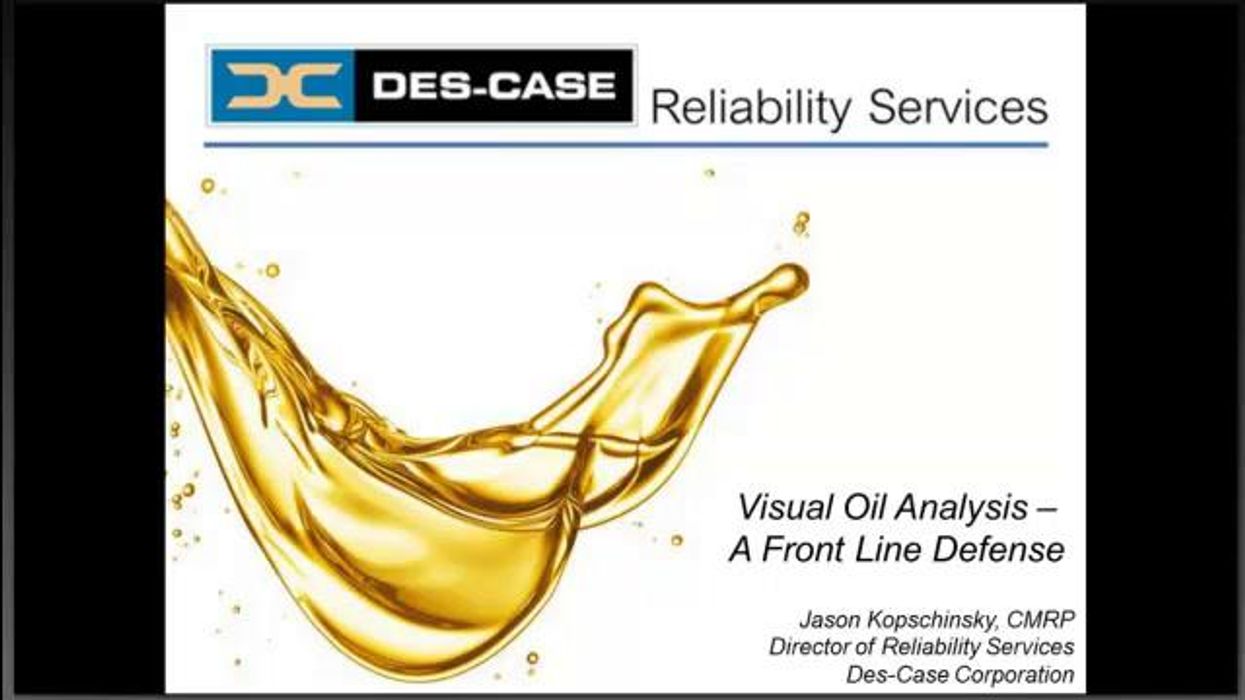 Visual Oil Analysis – A Front Line Defense