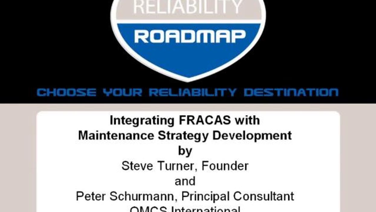 Integrating FRACAS with Maintenance Strategy Development