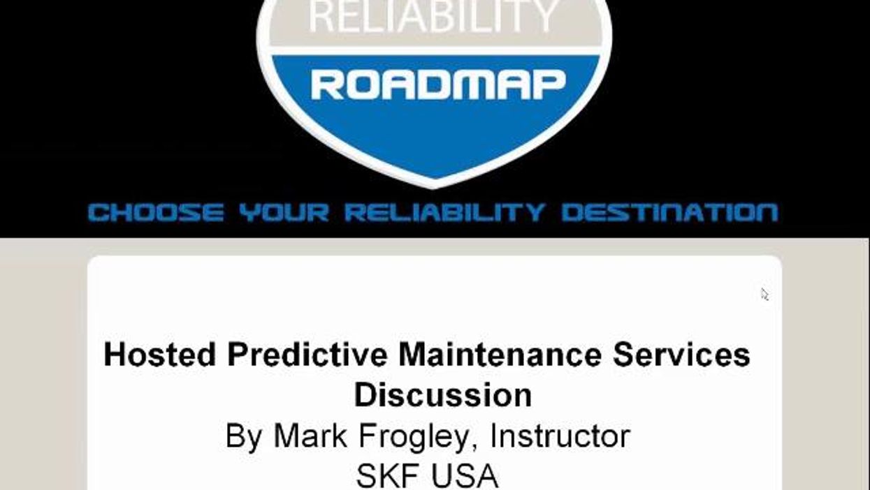 Hosted Predictive Maintenance Services Discussion