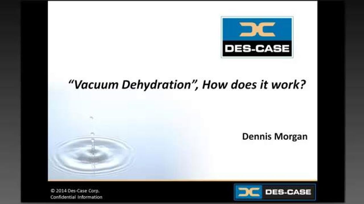 “Vacuum Dehydration”, How does it work?