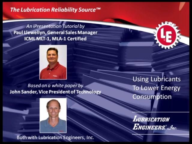 Using Lubricants To Lower Energy Consumption