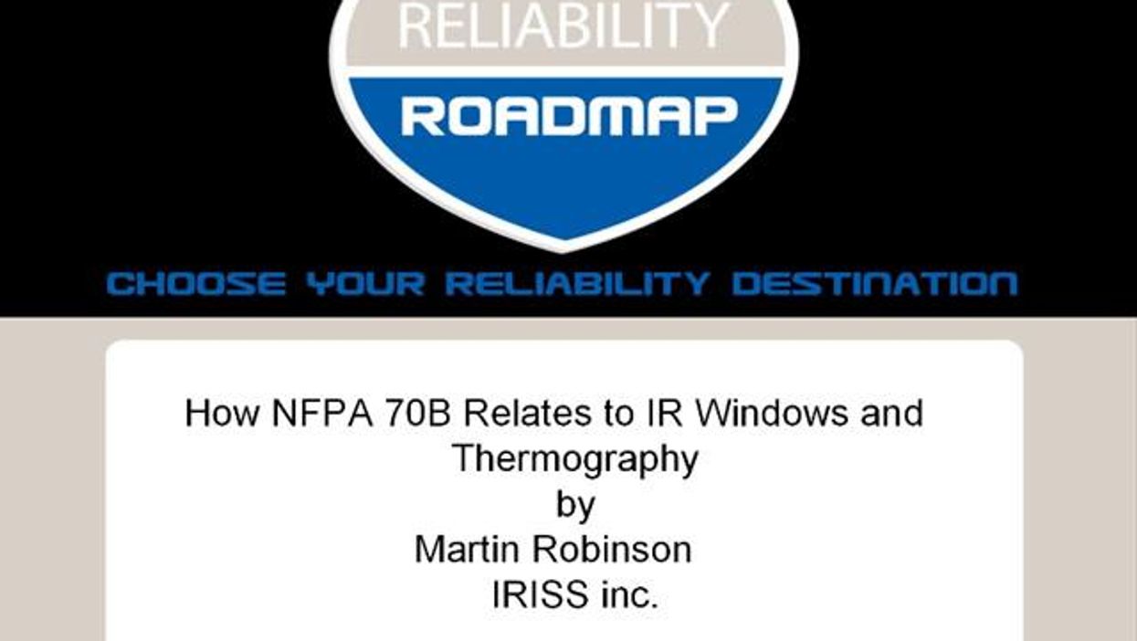 How NFPA 70B Relates to IR Windows and Thermography