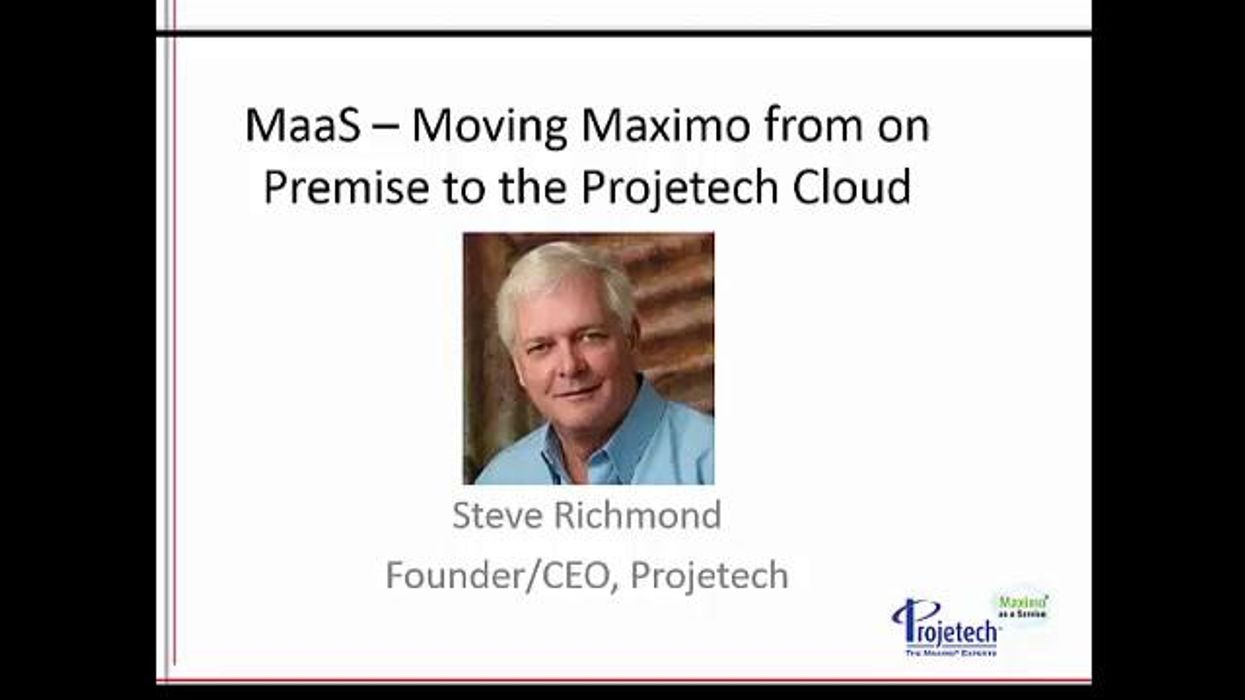 MaaS-Moving Maximo from On-premise to the Cloud
