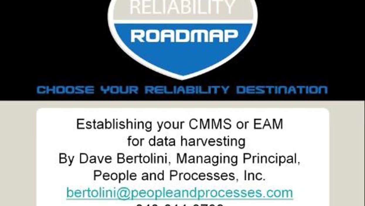 Establishing Your CMMS or EAM For Data Harvesting