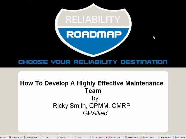How to Develop a Highly Effective Maintenance Team