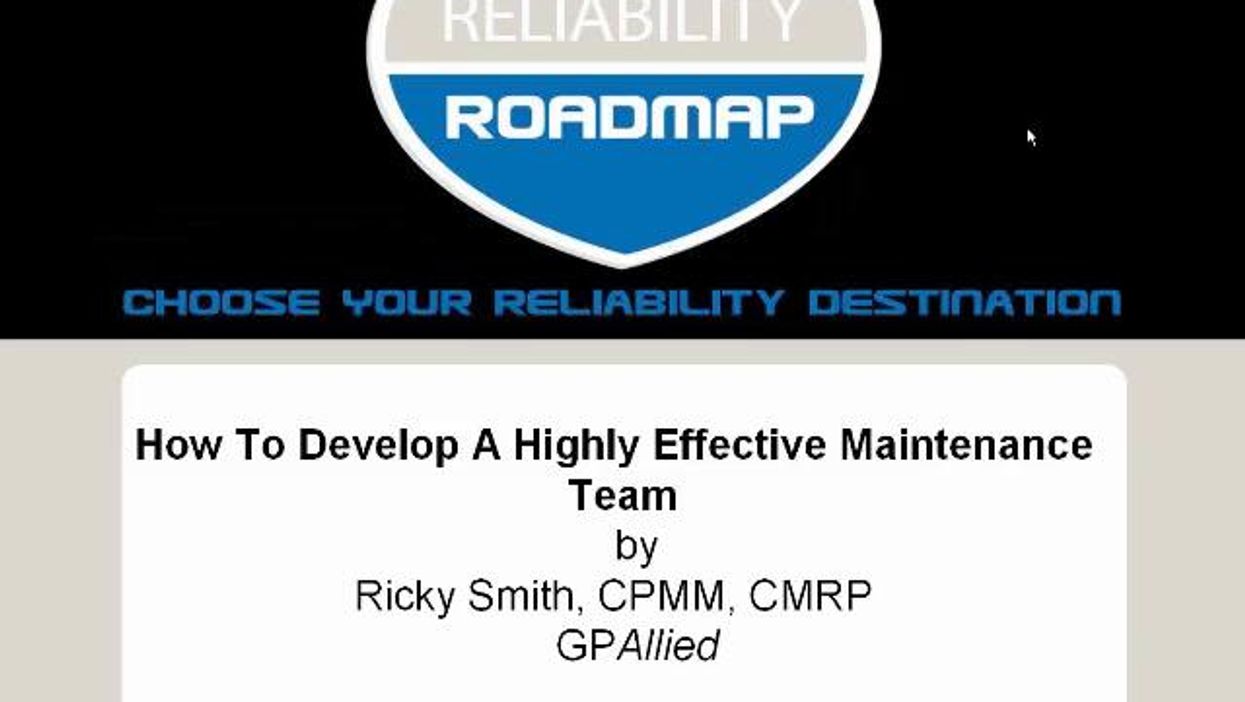 How to Develop a Highly Effective Maintenance Team