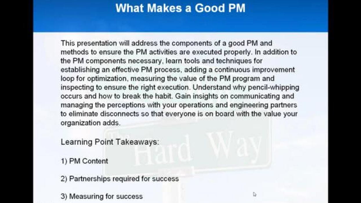 What Makes a Good PM