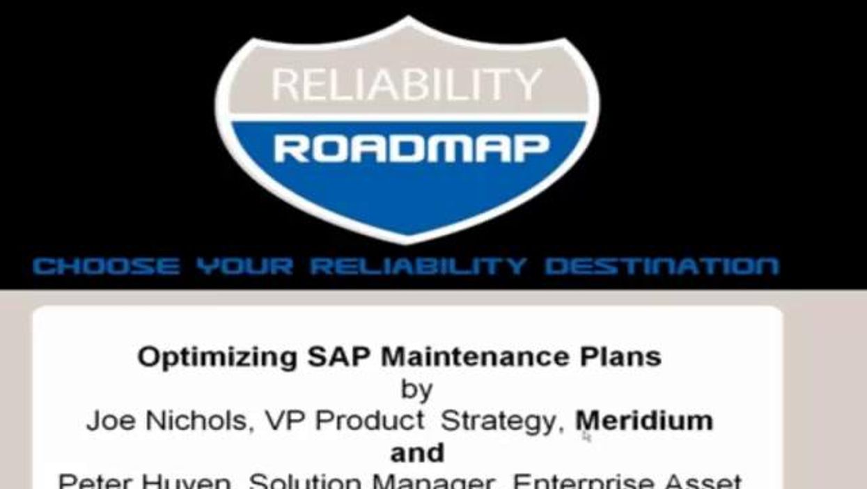 Optimizing SAP Maintenance Plans