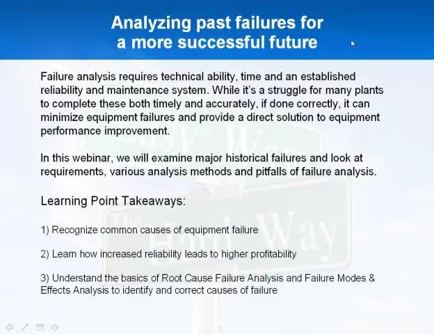 Analyzing past failures for a more successful future
