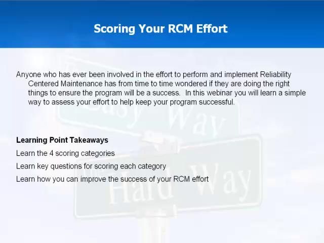 Scoring Your RCM Effort