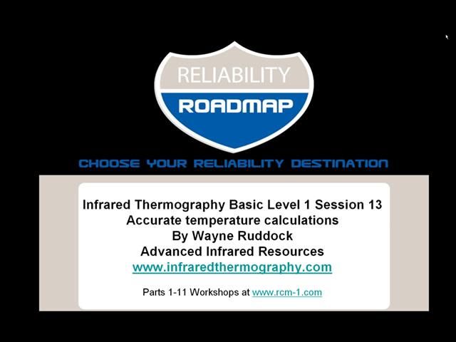 Infrared Thermography Basic Level 1 Session 13
