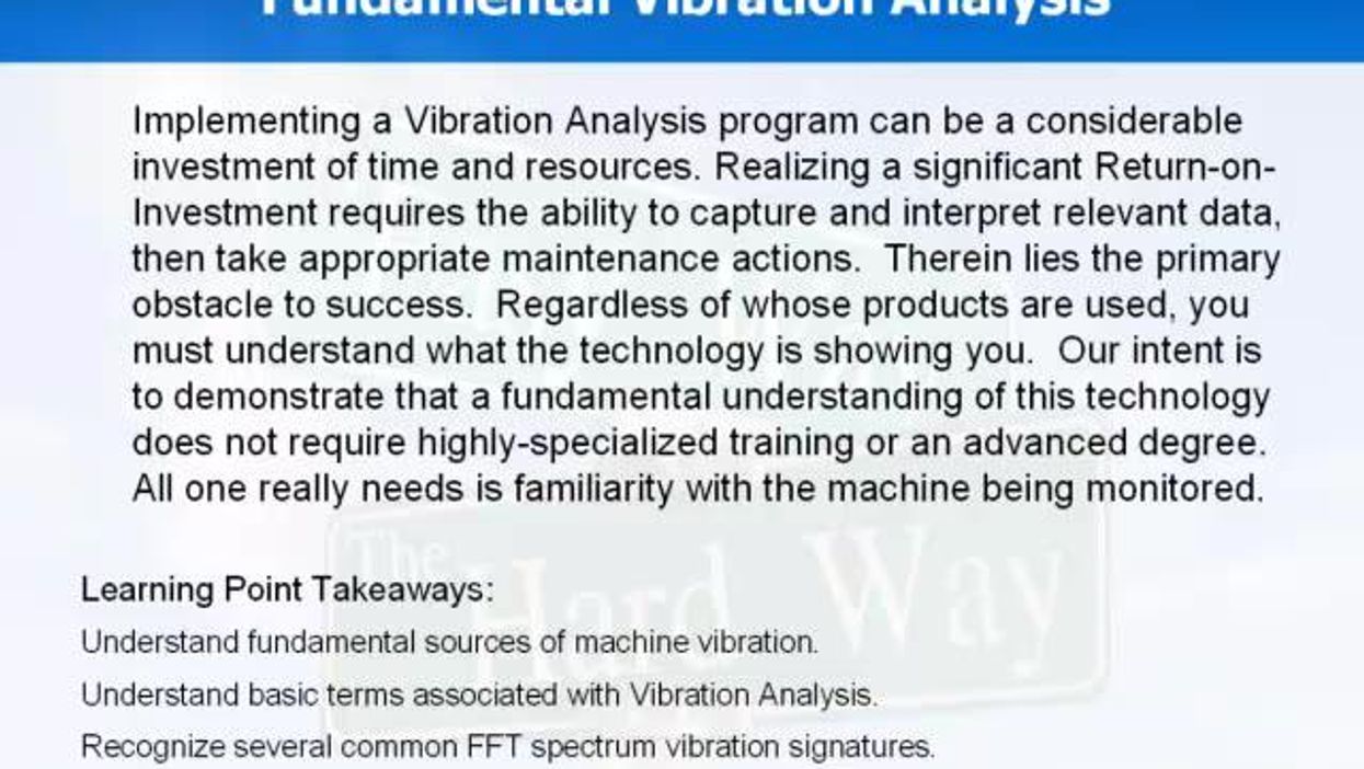 Fundamental Vibration Analysis